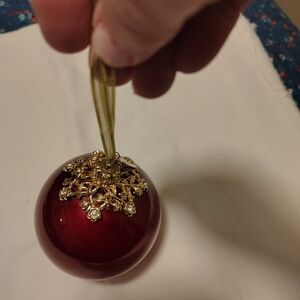 Jason Wu Red and Gold Holiday Ornament